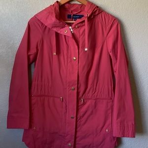 COLE HAAN Packable Hooded Rain Jacket
